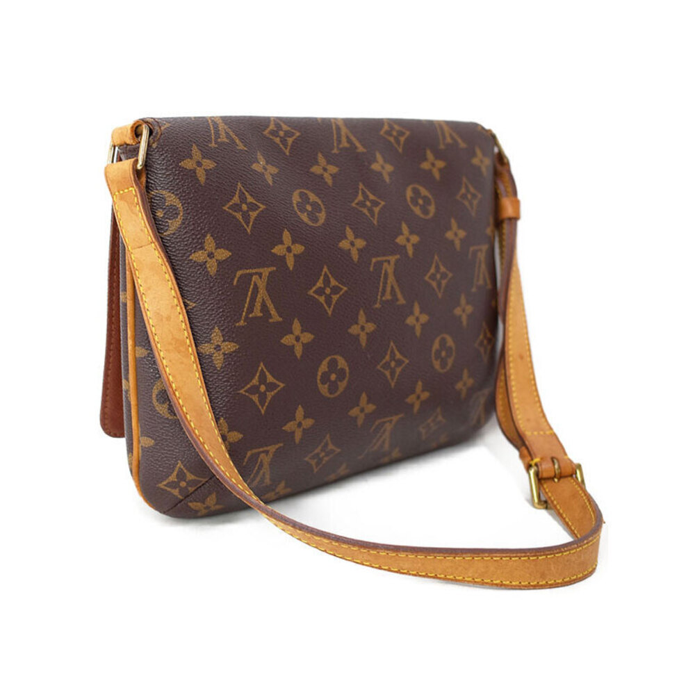 Louis Vuitton Monogram Short Bag Tango Leather Musette Shoulder Brown